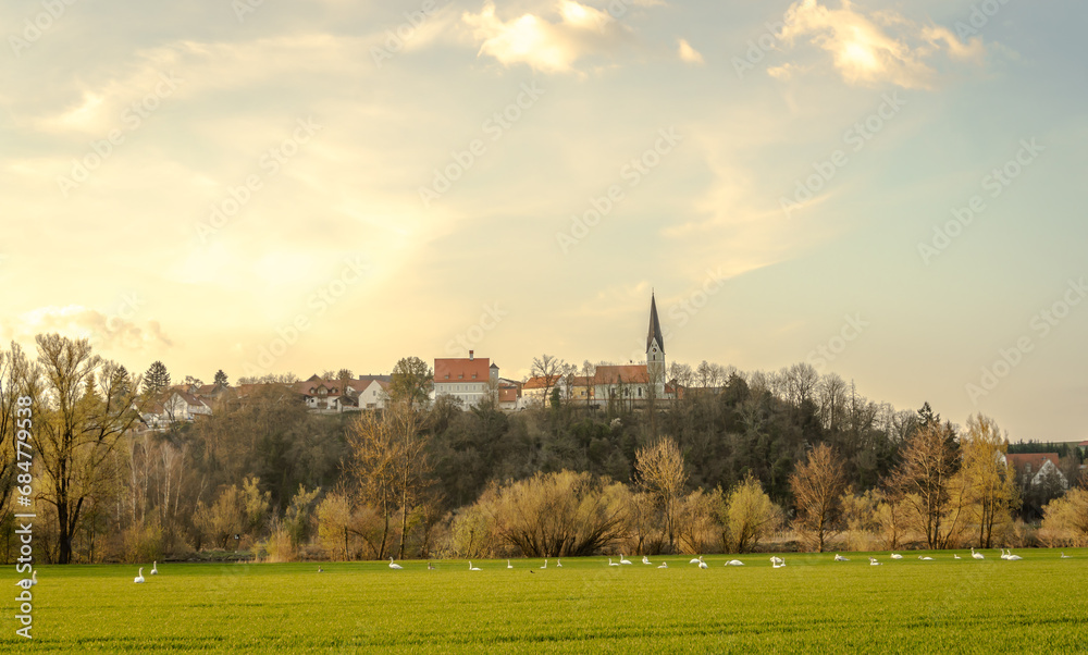 Landscape in Bad Abbach in the Danube Valley Bavaria Germany