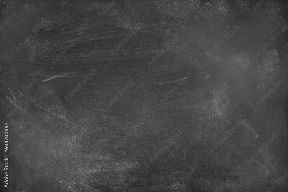 Chalk rubbed out on blackboard background - obrazy, fototapety, plakaty 