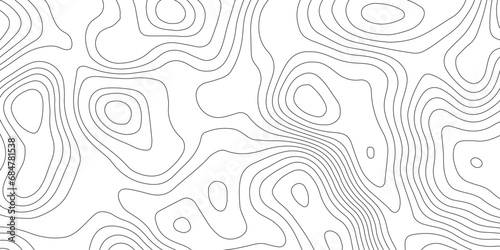 Abstract background of the topographic contours map with geographic line map .white wave paper curved reliefs abstract background .vector illustration of topographic line contour map design .