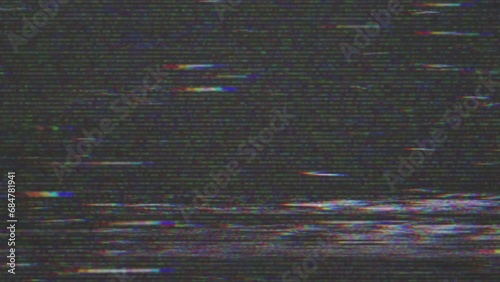 Old VHS Tape Screen Noise Overlay photo