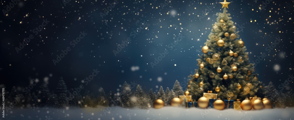 a christmas tree with presents in front of it and a star on the top of one of the christmas trees. a christmas tree with presents in front of it and a star on the top of one of the christmas trees.