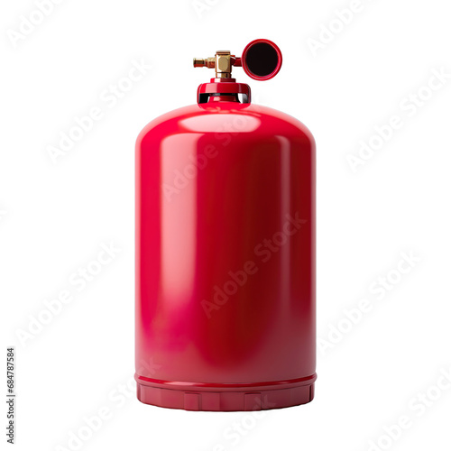 HVAC Red Refrigerant isolated on transparent background.