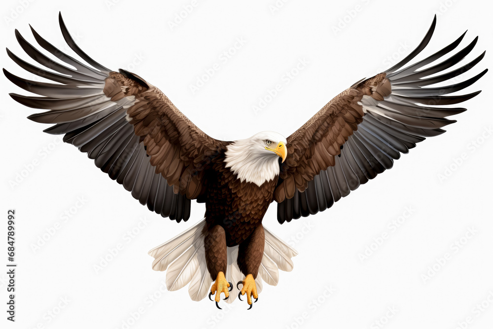 Bald Eagle (Haliaeetus leucocephalus) flying in the sky Bald Eagle (Haliaeetus leucocephalus) flying in the sky