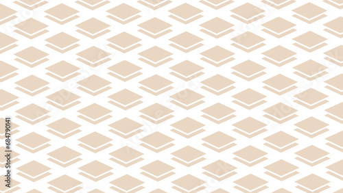 White seamless pattern with beige squares