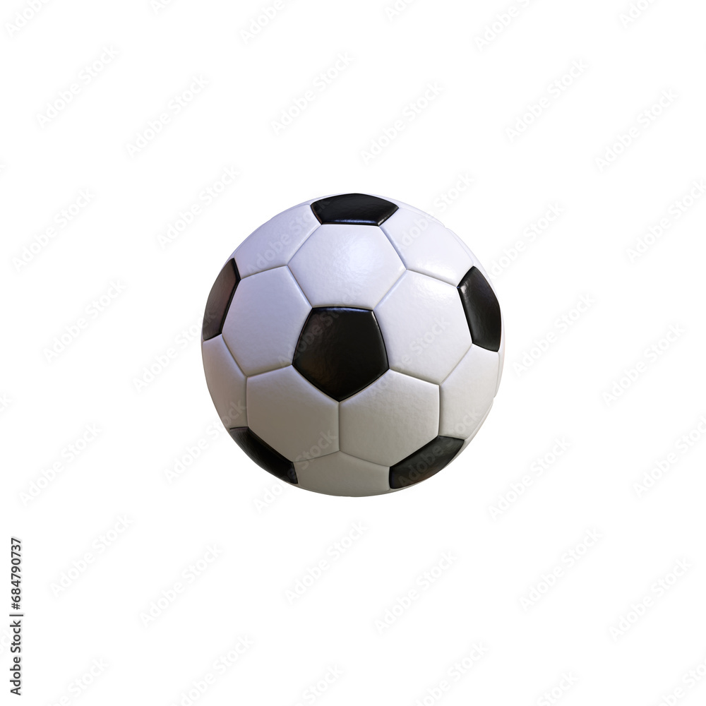 Classic Football Soccer Ball With White Background