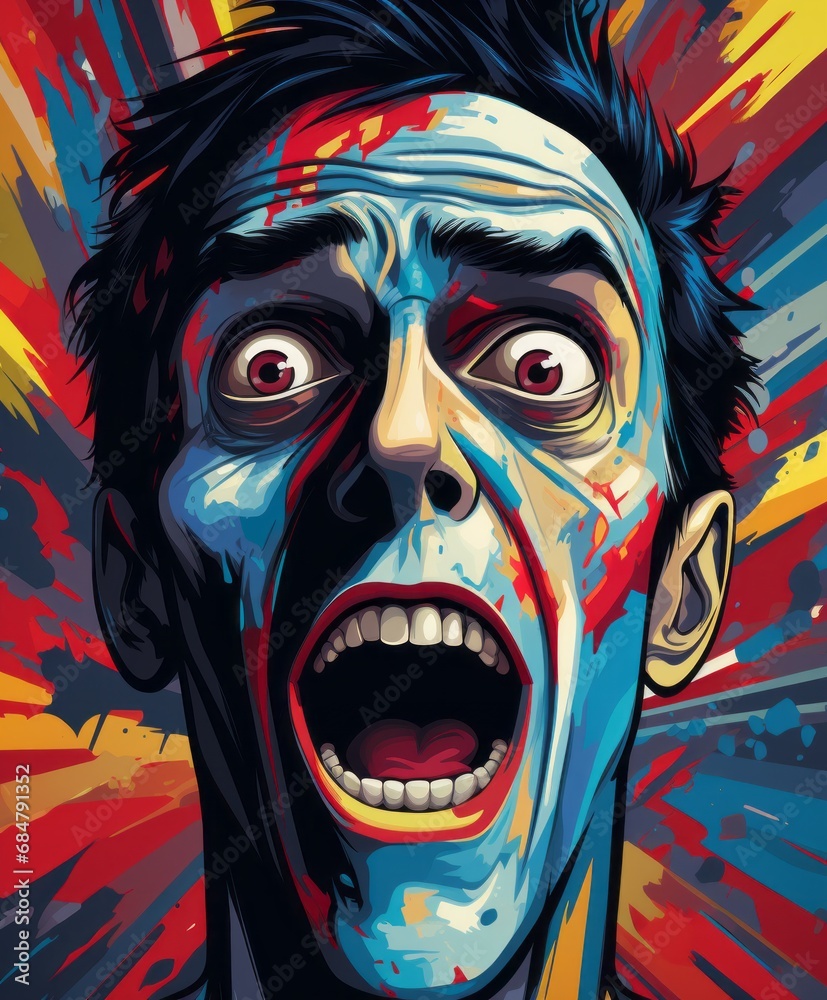 60s horror Sci-fi b-movies style illustration 60s horror Sci-fi b-movies style illustration