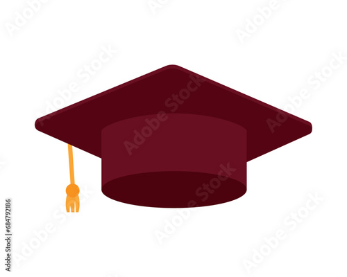 red graduation cap illustration