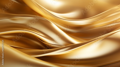 Golden bent fabric with shallow profundity of field