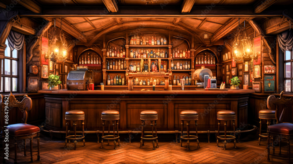 Interior of pub Interior of pub