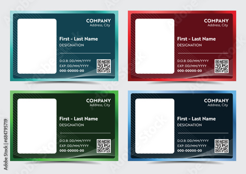 Company Identification card badge template vector photo