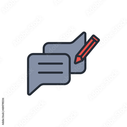 feedback icon. vector.Editable stroke.linear style sign for use web design,logo.Symbol illustration.