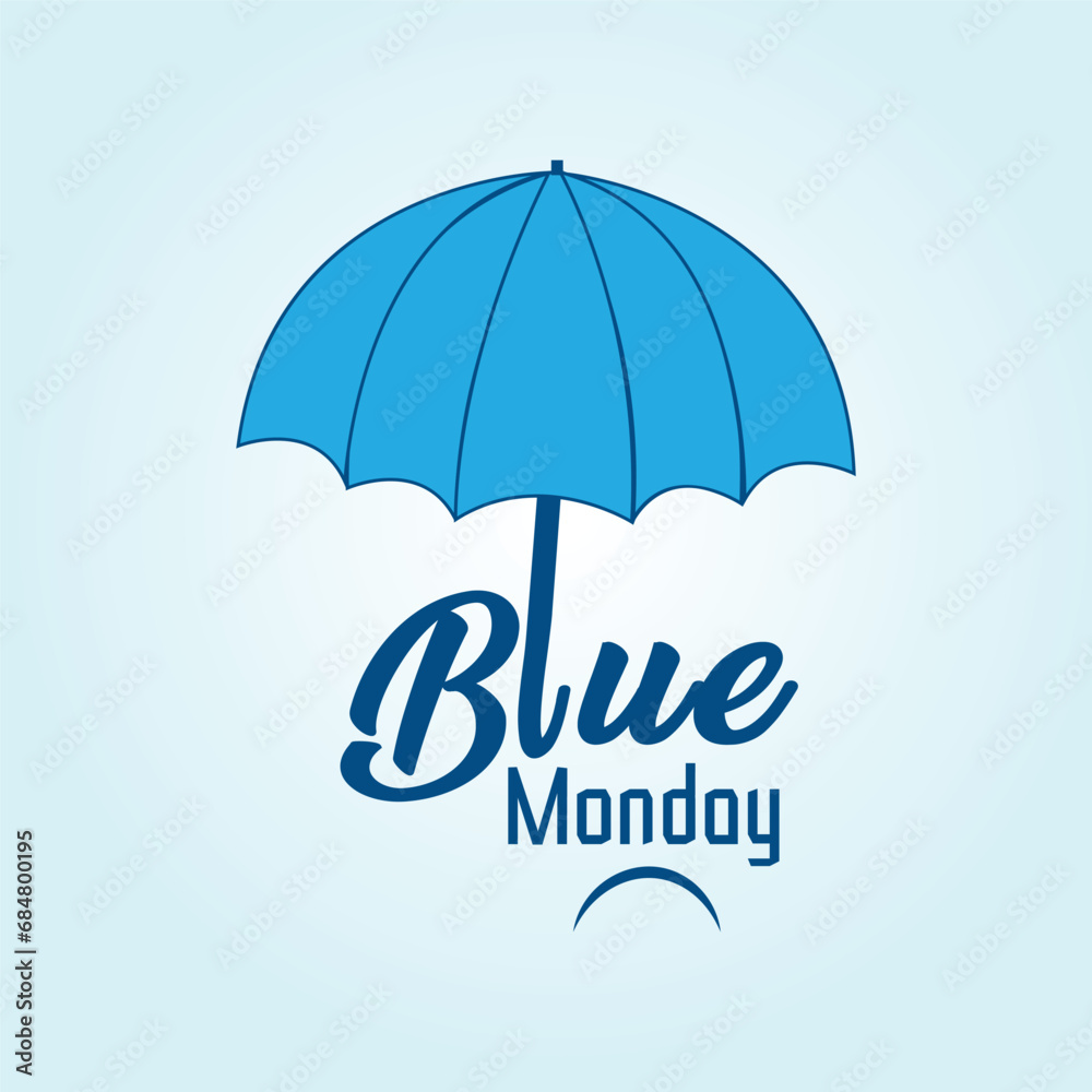Blue Monday Vector Background Design Blue Monday Vector Background Design