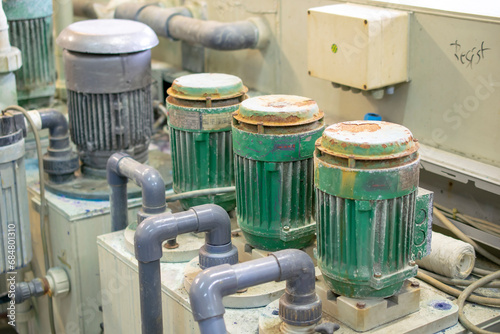 electric pump motors of industrial machines