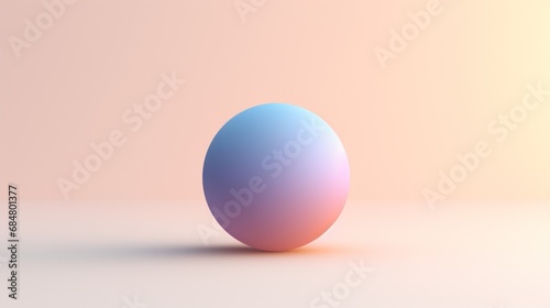  a blue and pink egg sitting on top of a pink and yellow background with a light pink wall behind it.