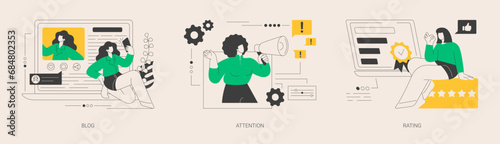 Promotion abstract concept vector illustrations.