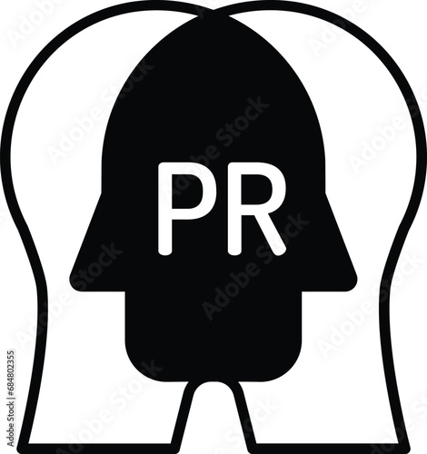 Public relation solid glyph vector illustration