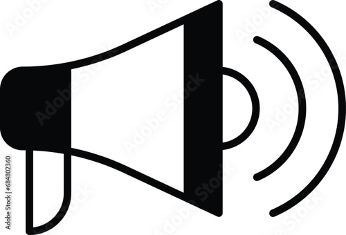 Promotion solid glyph vector illustration