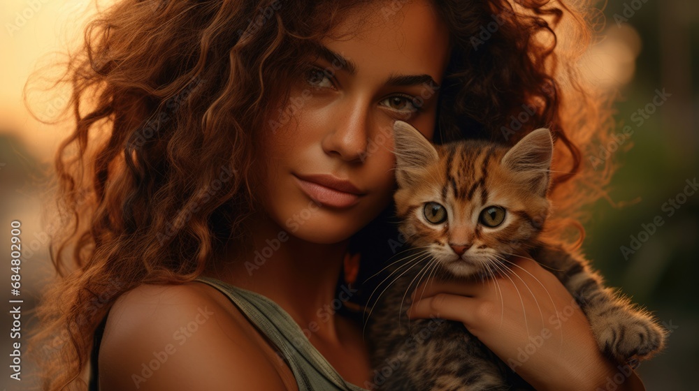 portrait of young woman holding cat,indoor shoot female hugging her pet portrait of young woman holding cat,indoor shoot female hugging her pet