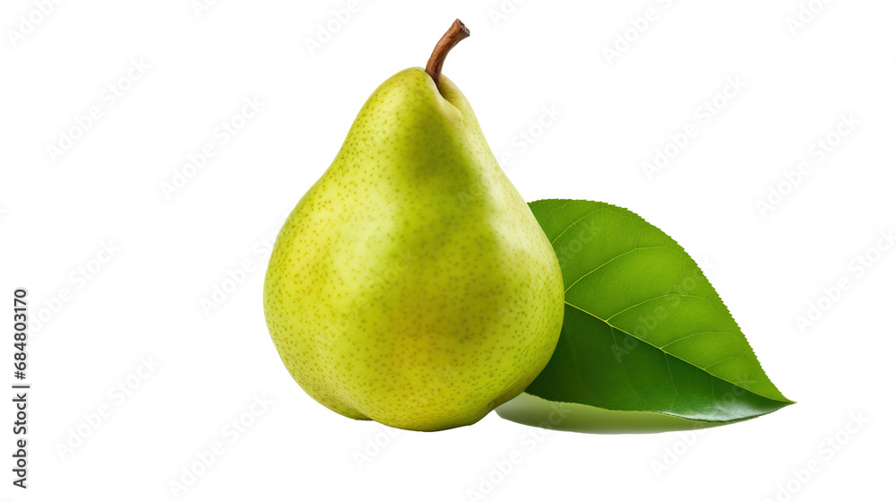 Fresh pear isolated on transparent background, PNG image with background removed, created with Generative Ai technology. Fresh pear isolated on transparent background, PNG image with background removed, created with Generative Ai technology.
