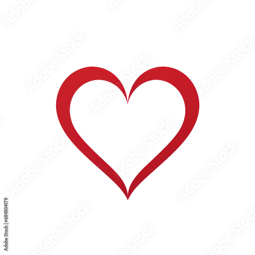 3d heart icon isolated on transparent background