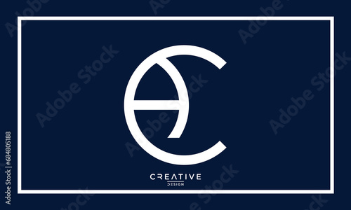 Alphabet letters AC or CA logo icon monogram