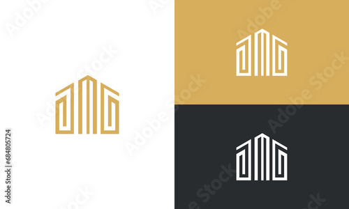 collection of initials amg logo design vector