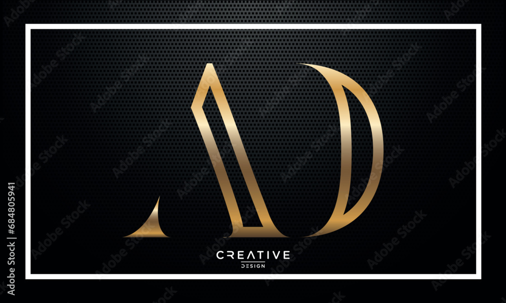 AD or DA Alphabet letters logo icon monogram AD or DA Alphabet letters logo icon monogram