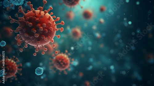 Virus and infectious disease concept with copyspace