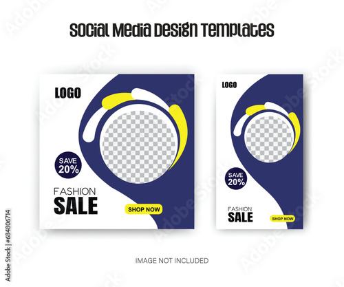 social media post story sale template square 