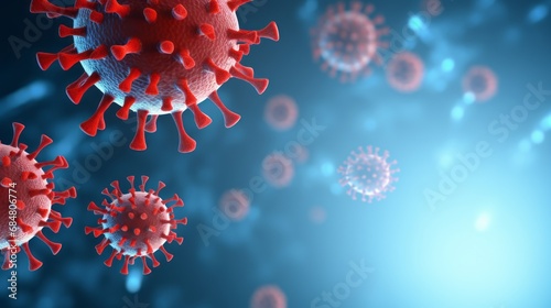 Virus and infectious disease concept with copyspace © David