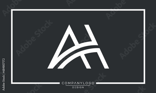 AH or HA Alphabet letters icon logo monogram photo