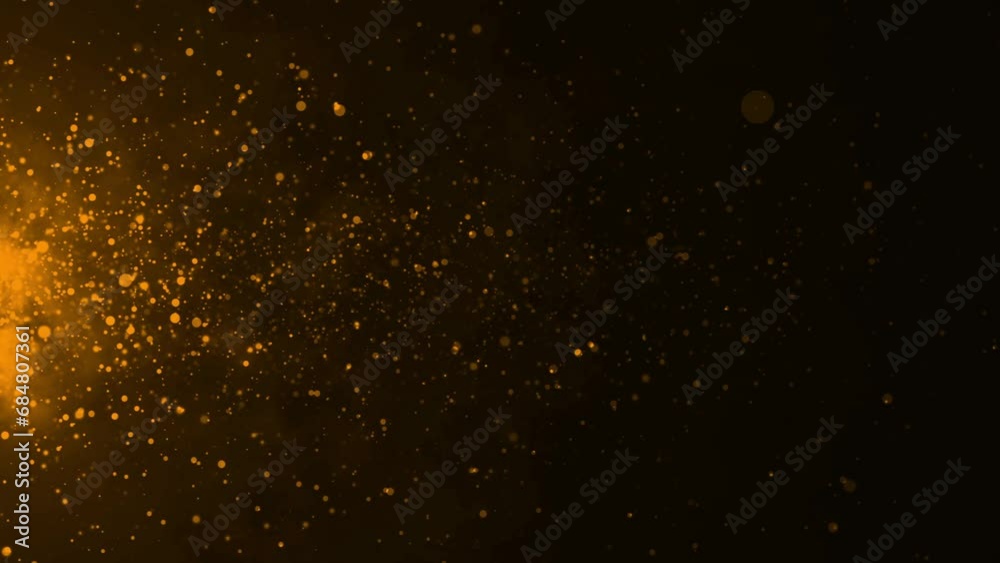 Fondo con partículas animadas, color naranja, que viajan suavemente de izquierda a derecha

