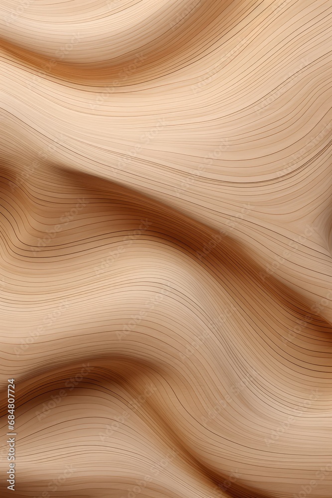Fototapeta premium Light wood background with 3D waves