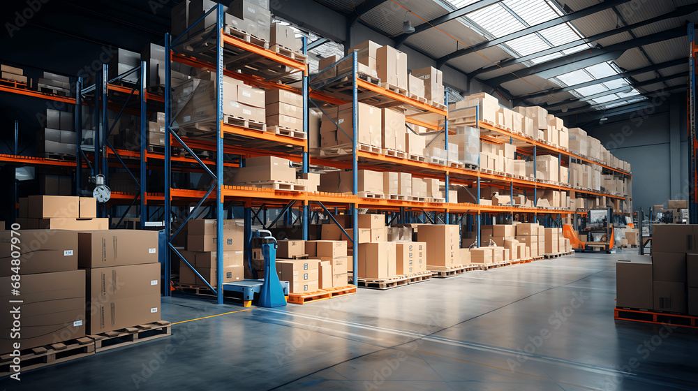 Obraz premium Almacén de distribución de mercancías