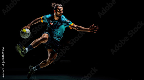 Swift spin move in handball © javier