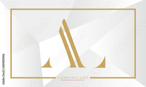 AL or LA Alphabet letters logo icon monogram