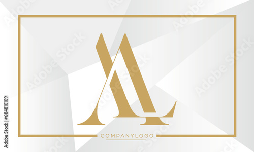 AL or LA Alphabet letters logo icon monogram