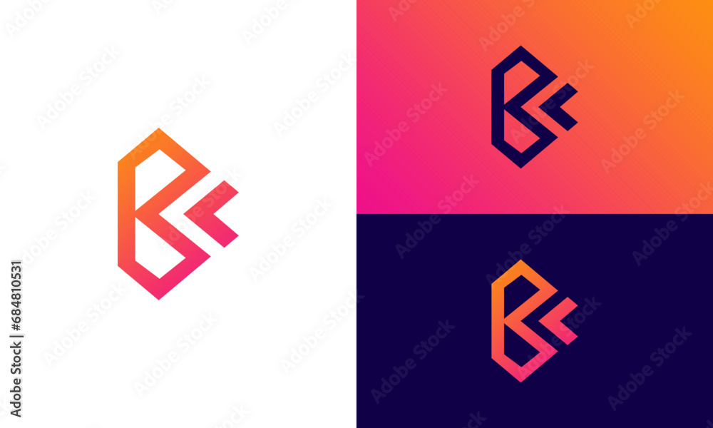 collection of initials bk with gradient colors logo design vector collection of initials bk with gradient colors logo design vector