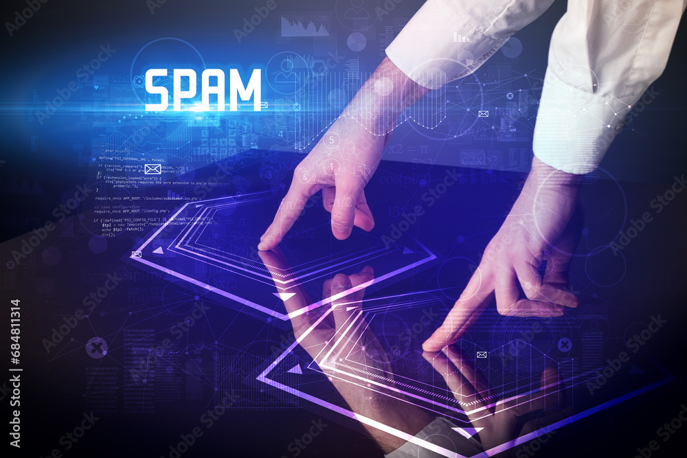 Hand touching digital table concept concept Hand touching digital table concept concept