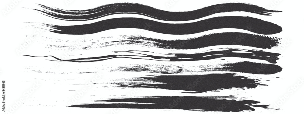 Set of wavy horizontal lines. Set of marker hand drawn line borders and doodle design elements. Hand drawn paint brush strokes lines. Vector isolated on white. Set of wavy horizontal lines. Set of marker hand drawn line borders and doodle design elements. Hand drawn paint brush strokes lines. Vector isolated on white.