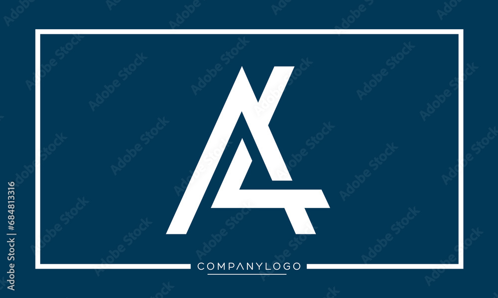 AL or LA Alphabet letters logo icon monogram AL or LA Alphabet letters logo icon monogram