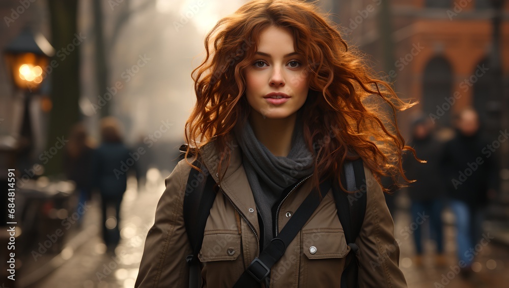 A young woman with lush hair A young woman with lush hair