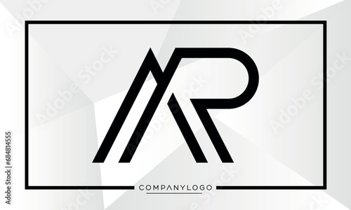 AR or RA Alphabet letters logo monogram
