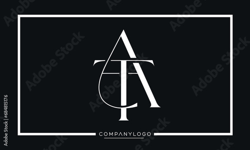 Alphabet letters Logo AT or TA monogram