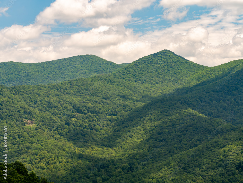 Smoky Mountains, Appalachian Mountains, Beautiful Landscape of Trees and Sky During Summer in the Eastern United States 10
