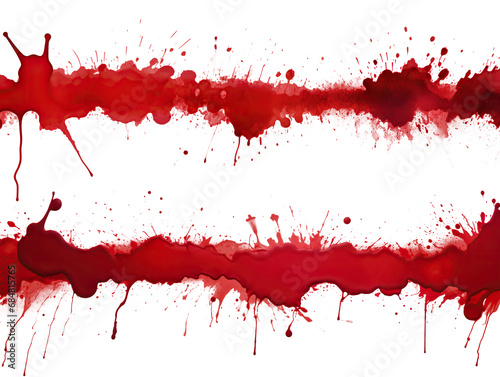 Set of blood stains cut out