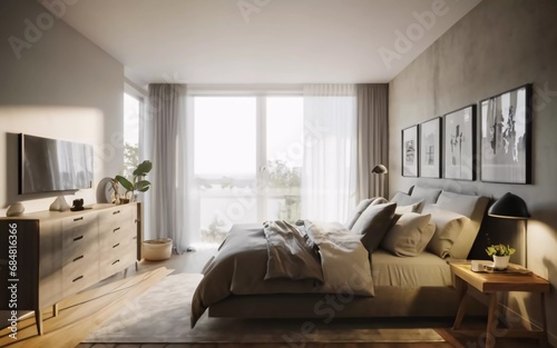 Sleeping in Style: Explore the Serene Elegance of this Ultra-Modern Bedroom Haven!