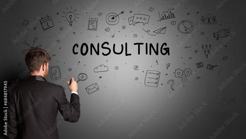 businessman drawing a creative idea sketch businessman drawing a creative idea sketch