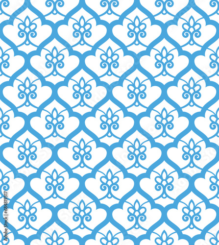 Eslimi patterns are known for their complex and repetitive designs, frequently incorporating floral.