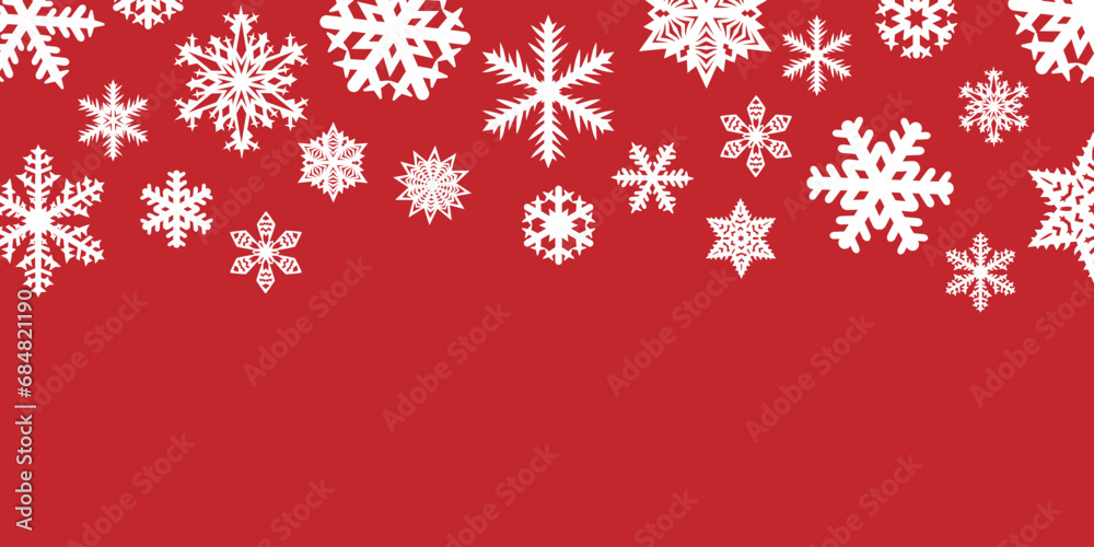 Christmas red background with beautiful snowflakes. Vector illustration Christmas red background with beautiful snowflakes. Vector illustration